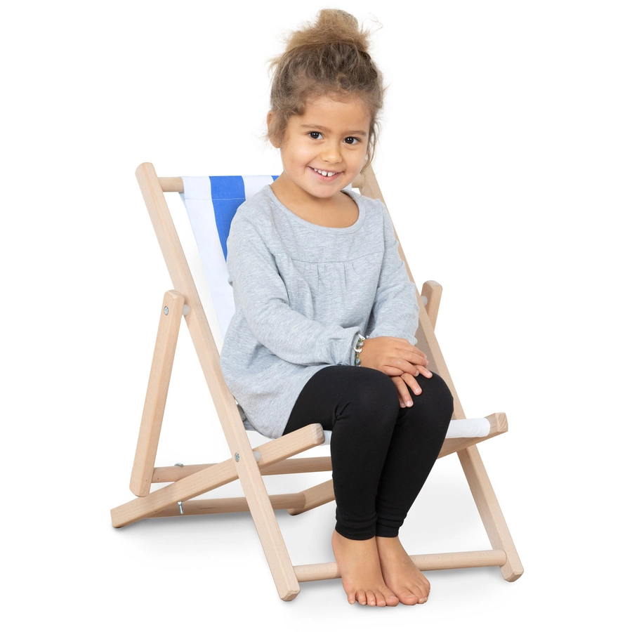 John® Kinderliegestuhl blauweiß