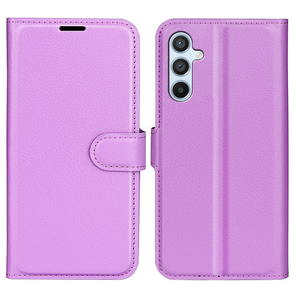 Samsung Galaxy A54 5G Leder Tasche Flip Cover Litchi Look - Lila