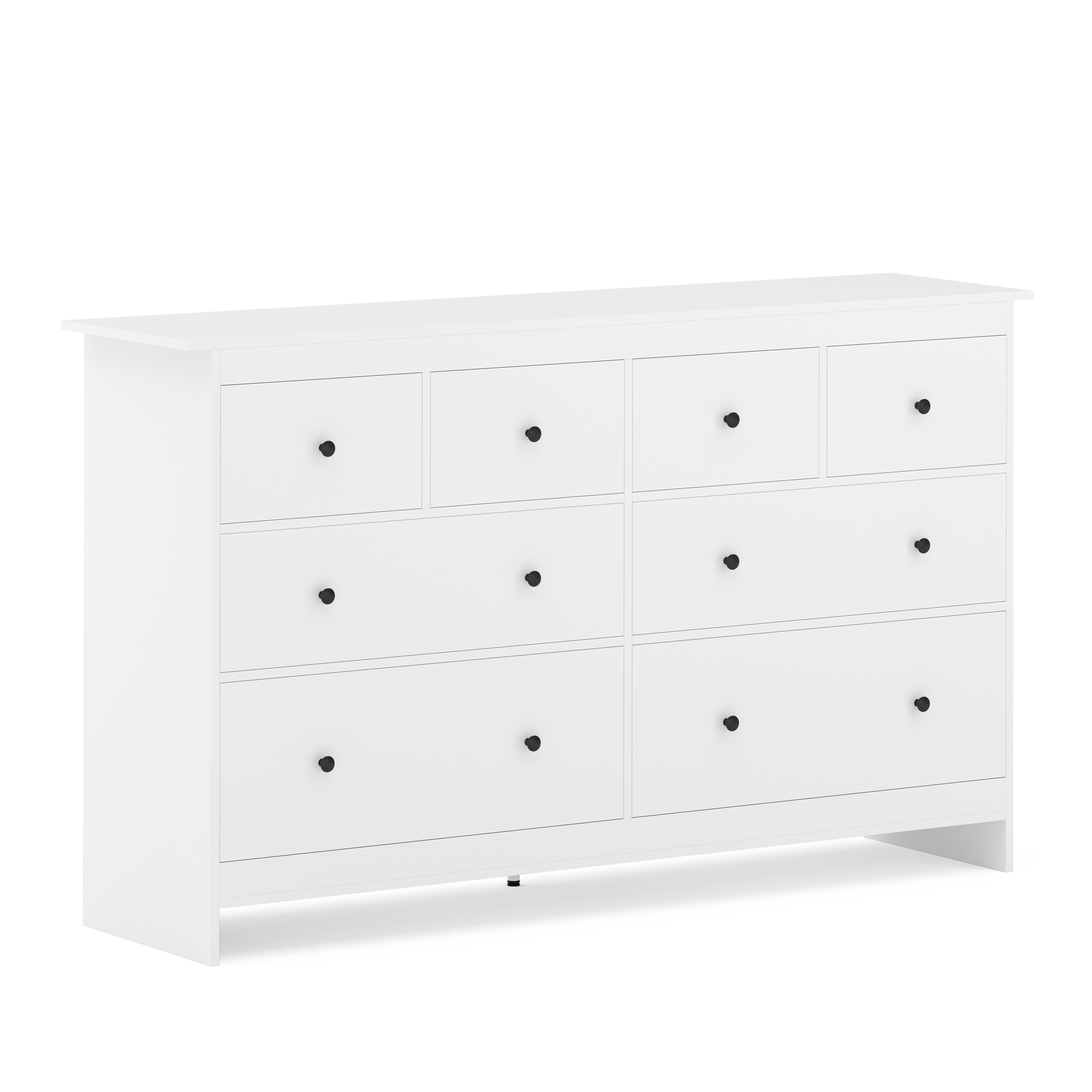 Kommode ADALIE 8 Schubladen 160 x 96 cm weiss