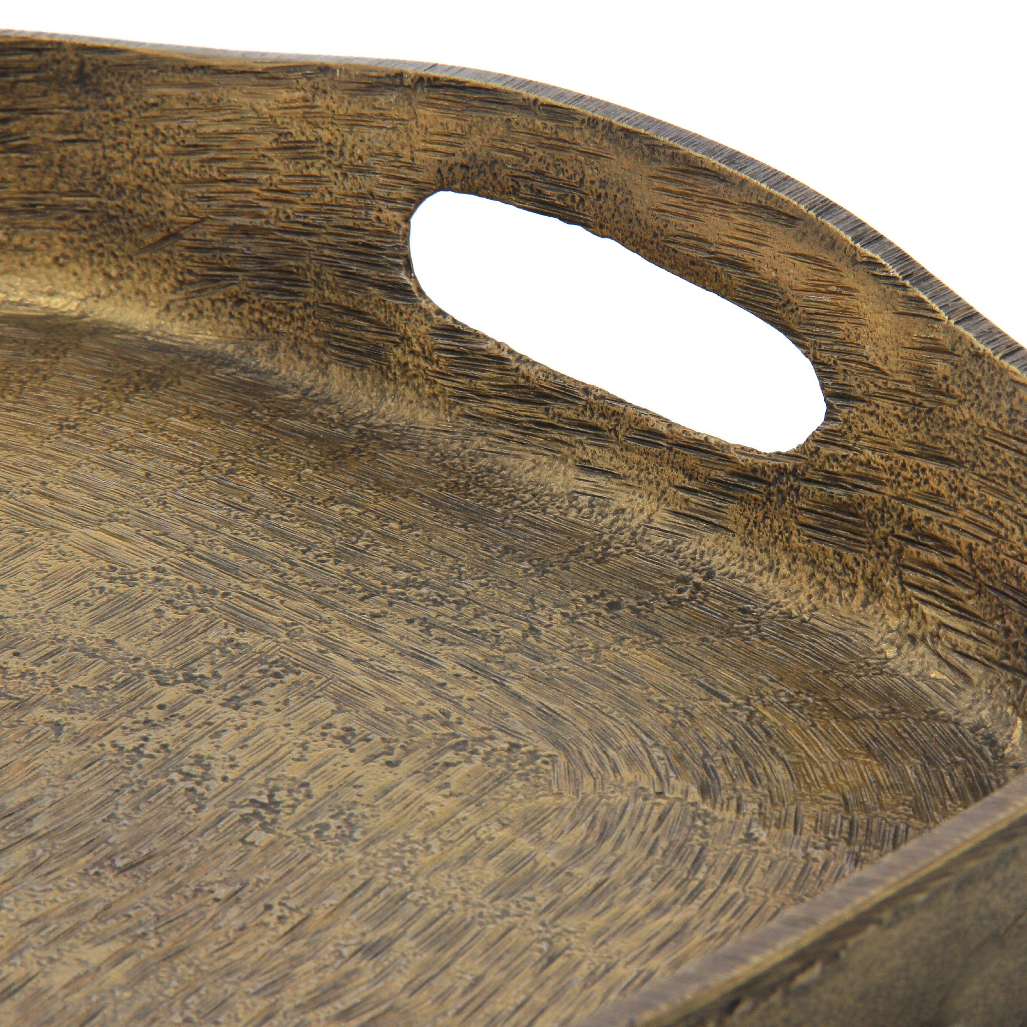 Tablett 'Pollara' mit Griff, messing, T 23 cm, B 23 cm, H 5 cm zu 29,00