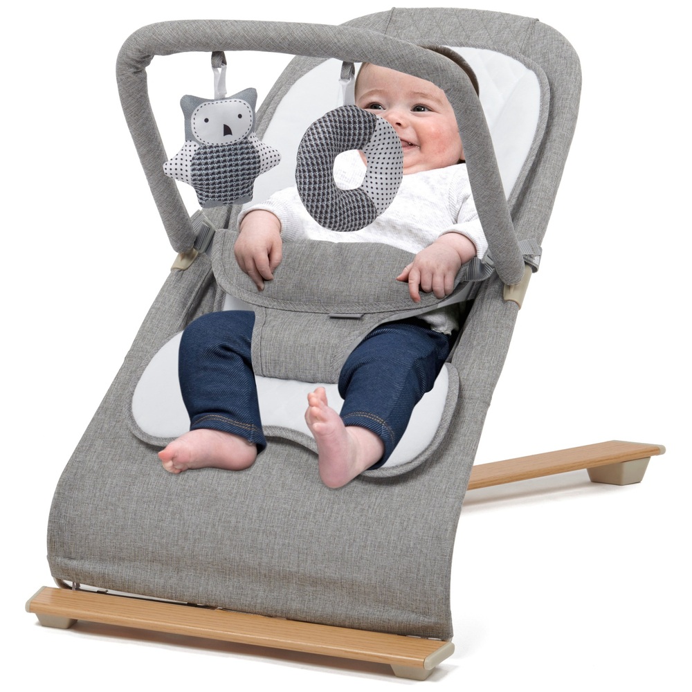 Nested Gravity Babywippe Grau/Holz