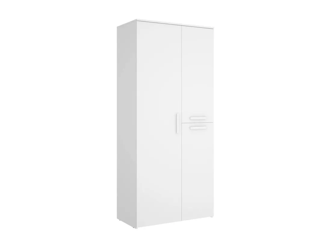 Garde-robe 3 portes Dfleetwoo, Meubles de chambre, Penderie de plain-pied, Placard à vêtements, 90x53 h202 cm, Blanc