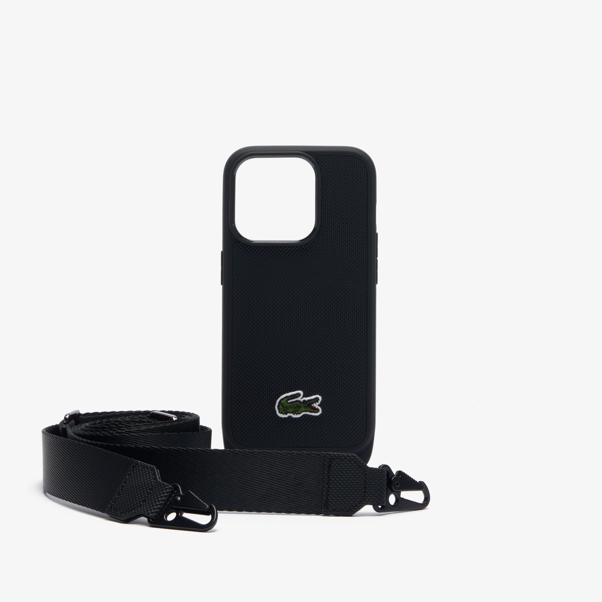 Coque iPhone 15 Pro avec broderie crocodile Coques iPhone - Noir - Lacoste - Unisex
