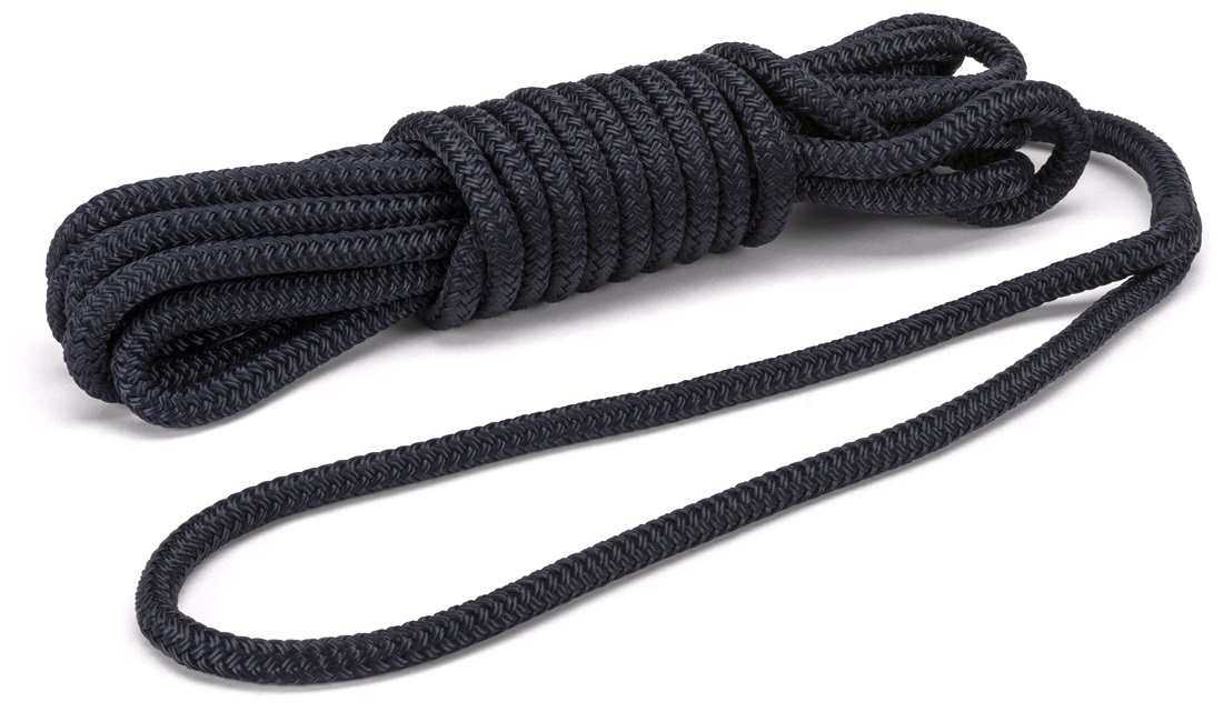 Fortøjning dobbelt flettet navy 12mm 4mtr.