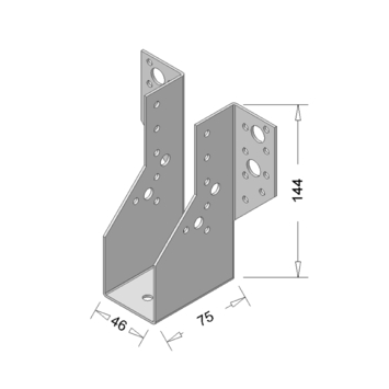 Raveeldrager Verzinkt Zwaar 46x144,5 mm