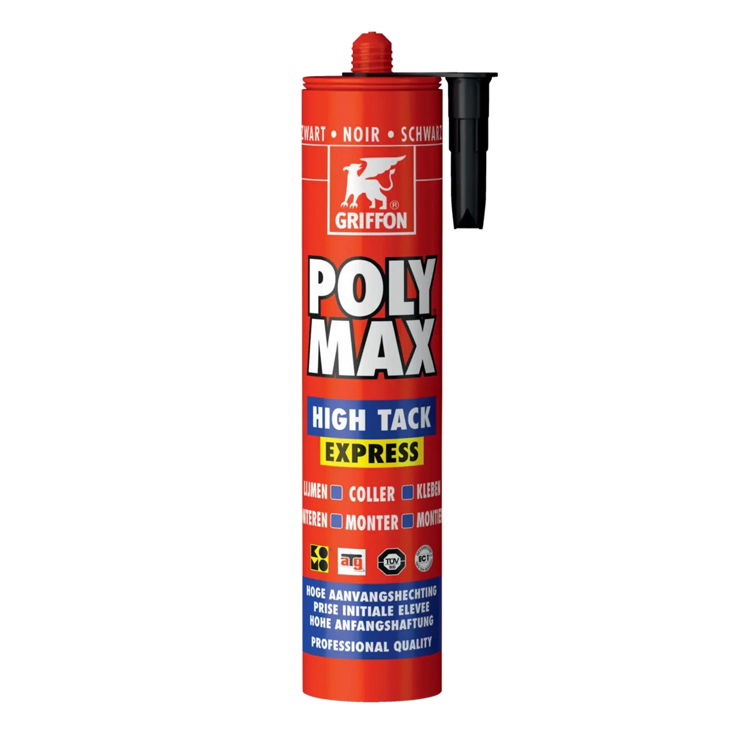 Griffon Poly Max High Tack Express Montagelijm - Zwart - Koker - 435gr