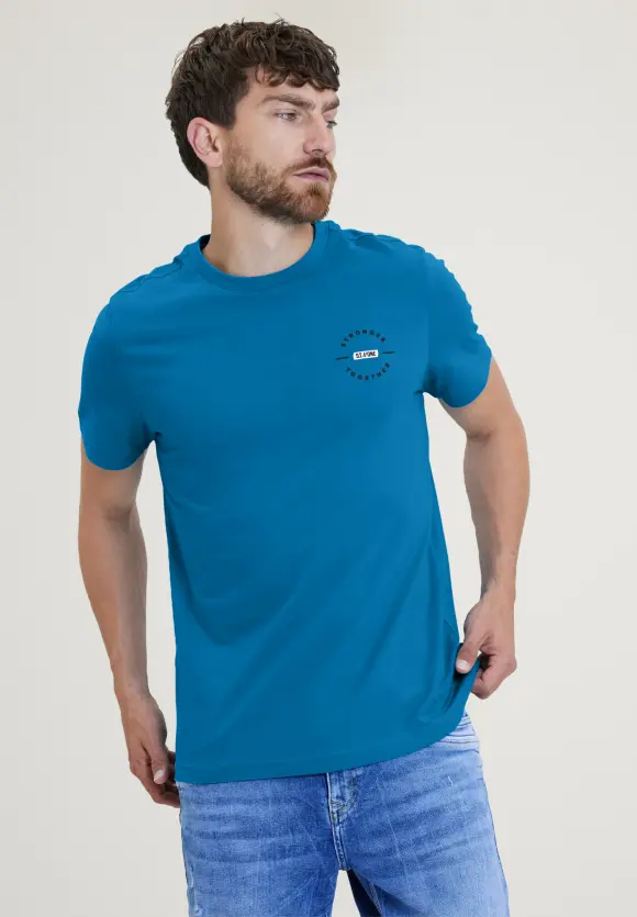 T-Shirt mit Prints - laguna blue