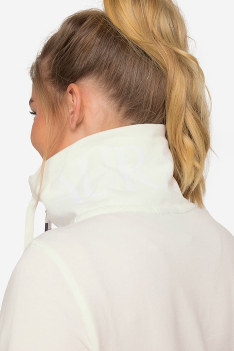 Sweatjacke, Stehkragen, Zipper, Langarm