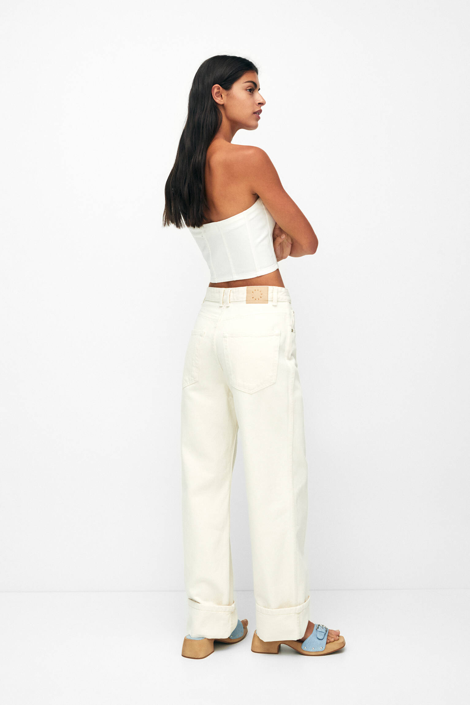 CALÇA JEANS LAGGY DE CINTURA ALTA - CRU