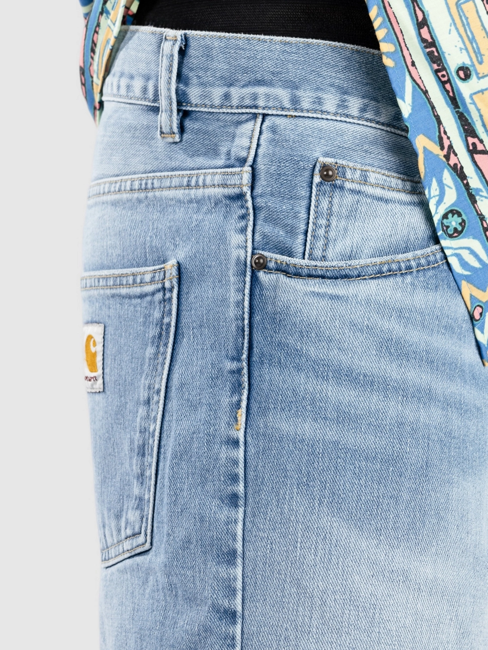 Carhartt WIP Newel Shorts light used wash blue