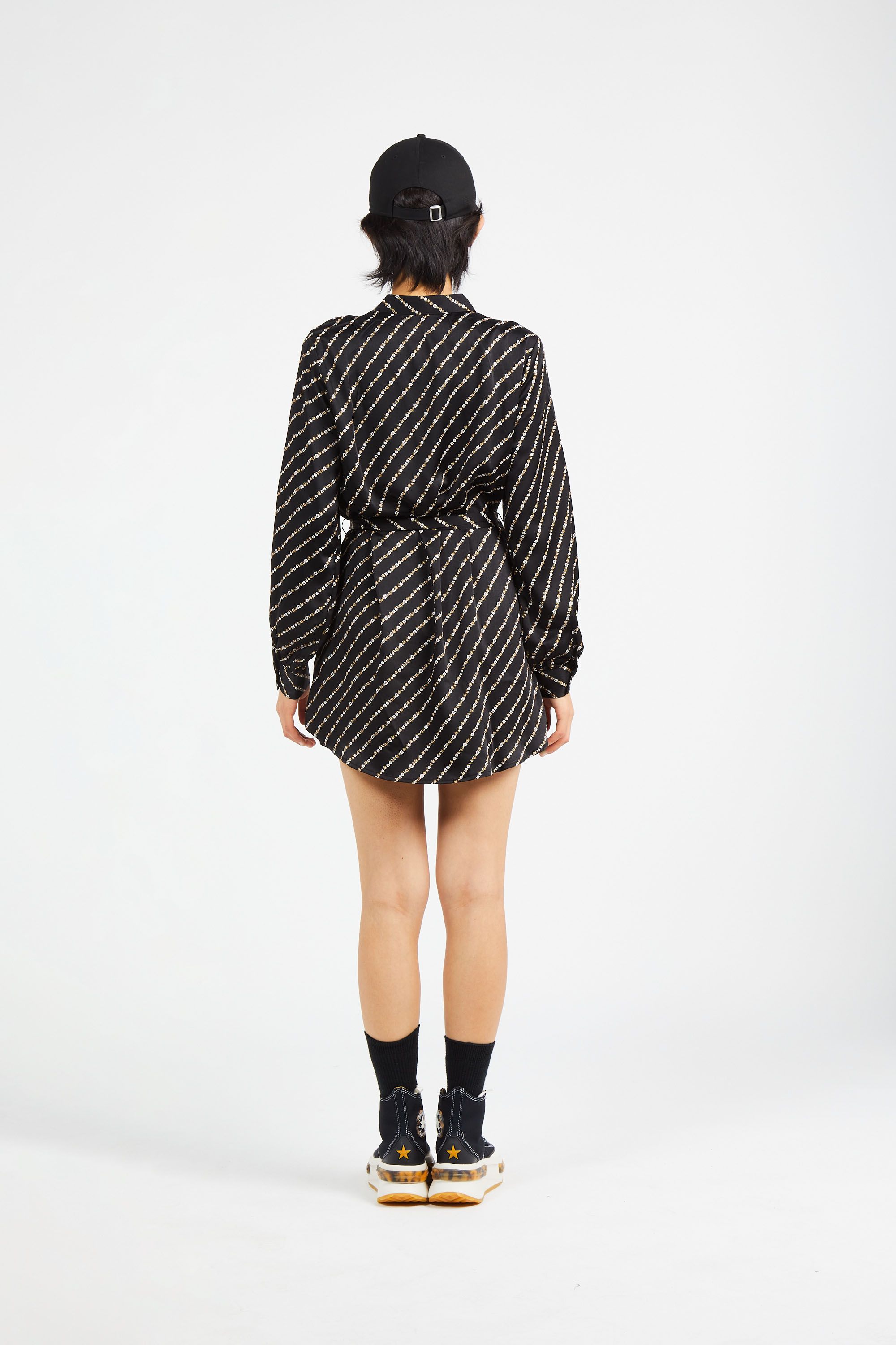 ONLY Chemisier ONLTHALIA L/S V-NECK TUNIC BF PTM Noir