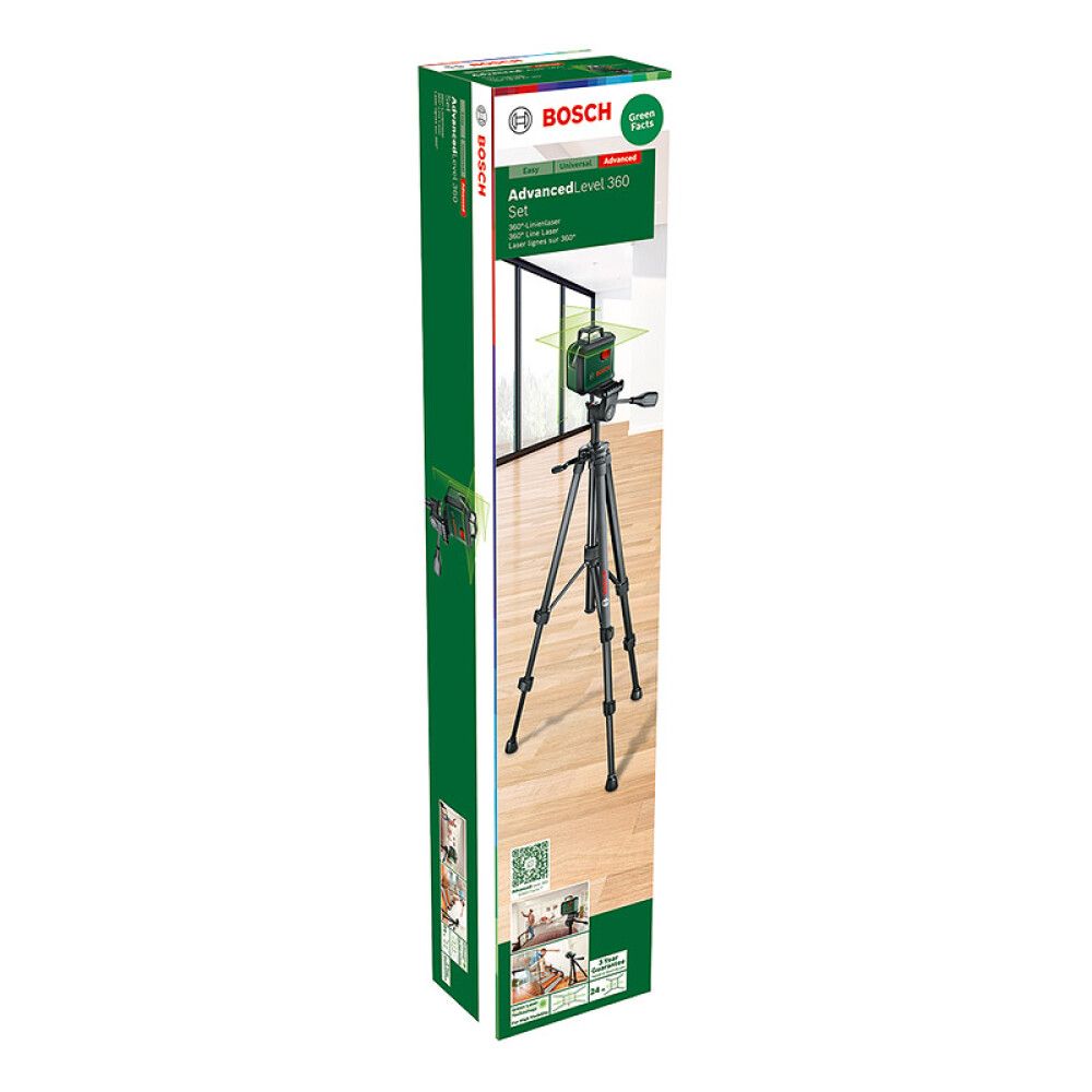 KRYSSLINJELASER BOSCH ADVANCEDLEVEL 360 + STATIV