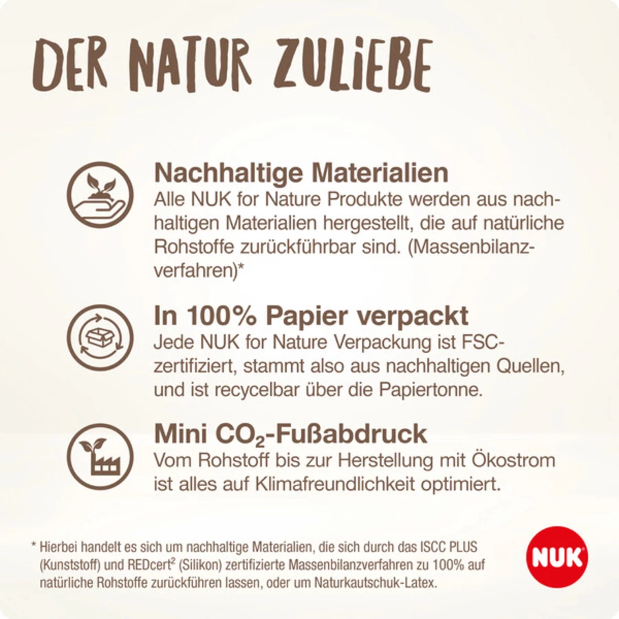 NUK Trinklernflasche NUK for Nature, 150ml, grün