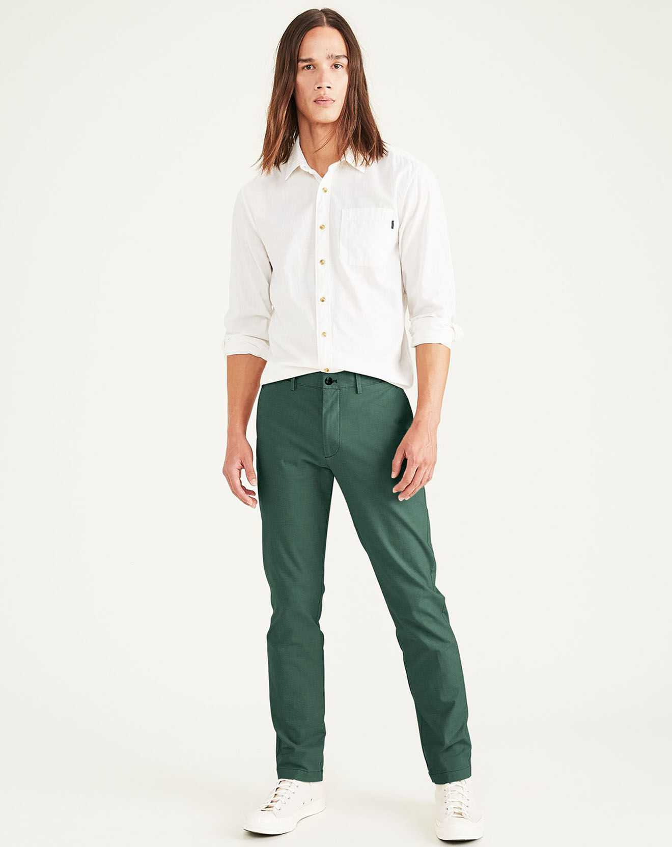 Dockers Pantalon Smart 360 Flex Chino Slim vert moyen