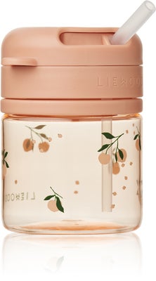 LIEWOOD Pavia Tritan Sugerørkopp 280 ml, Peach/Sea Shell