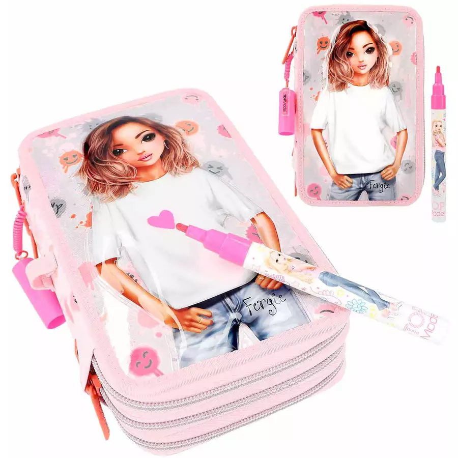Depesche Federtasche inkl. Stifte TOPModel 21 x 9 x 7 cm pink