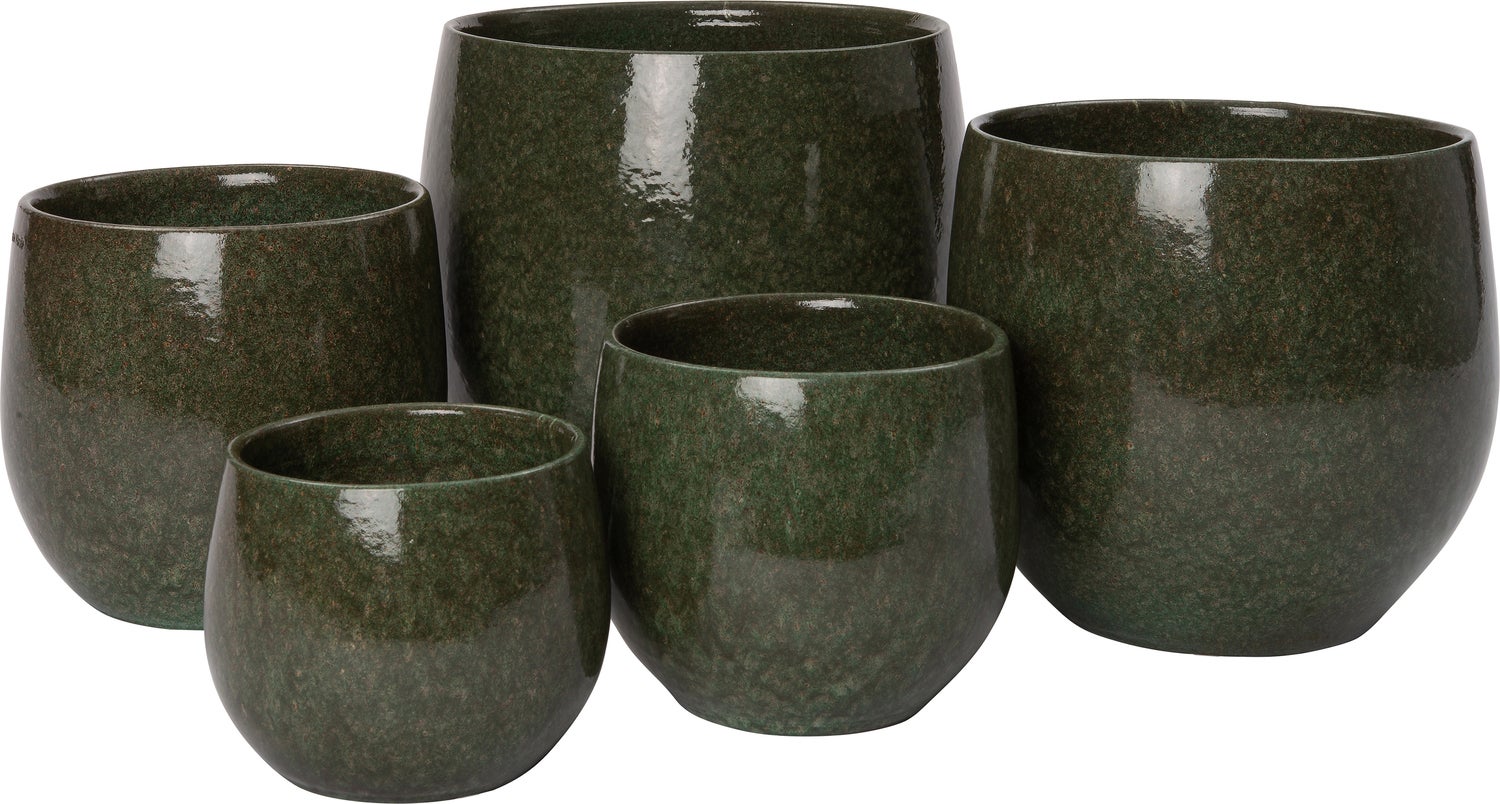 Intratuin bloempot Lino groen D 21 H 19 cm