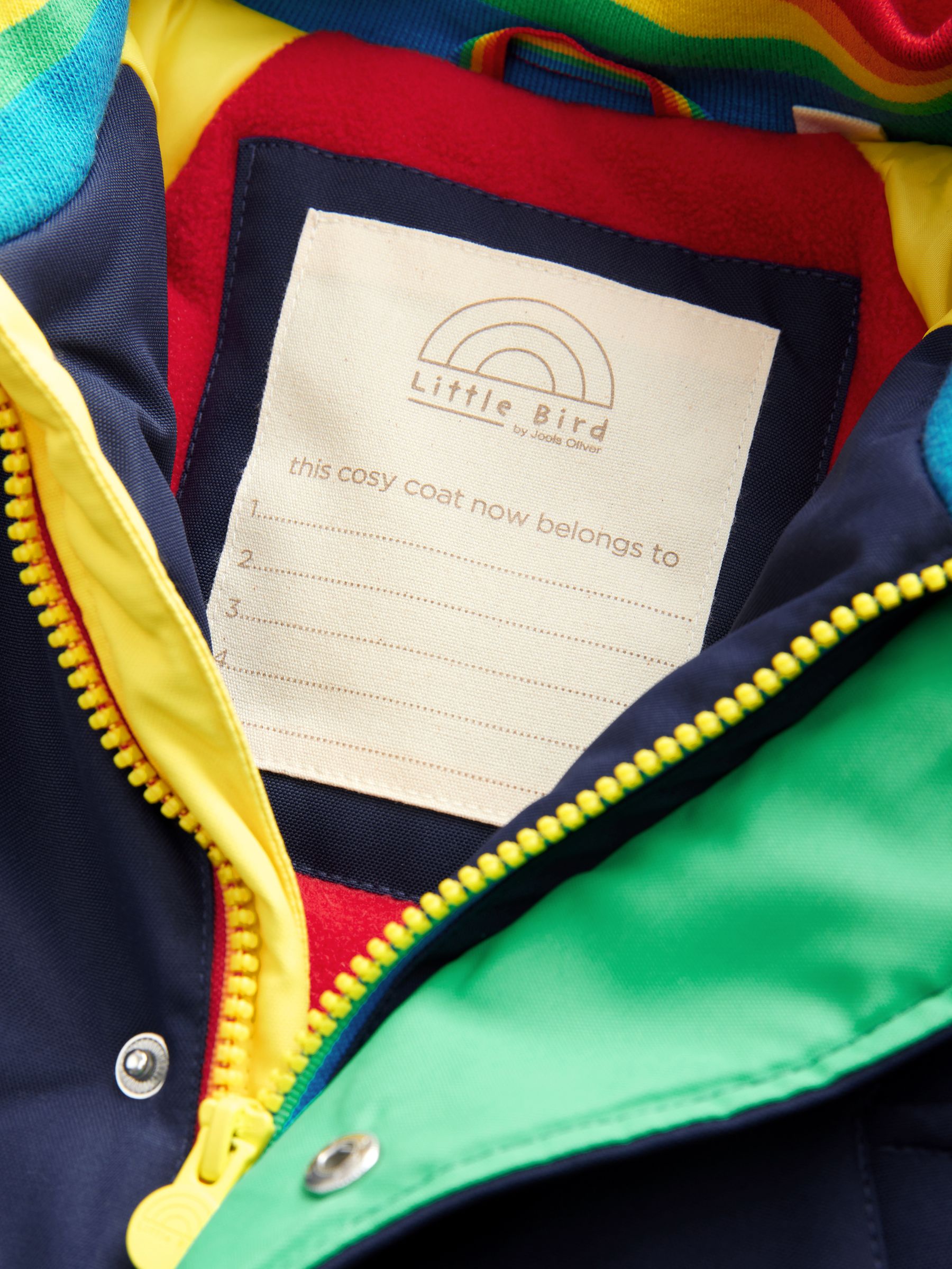 Little Bird by Jools Oliver regenbestendige parka-jas met regenboogafwerking
