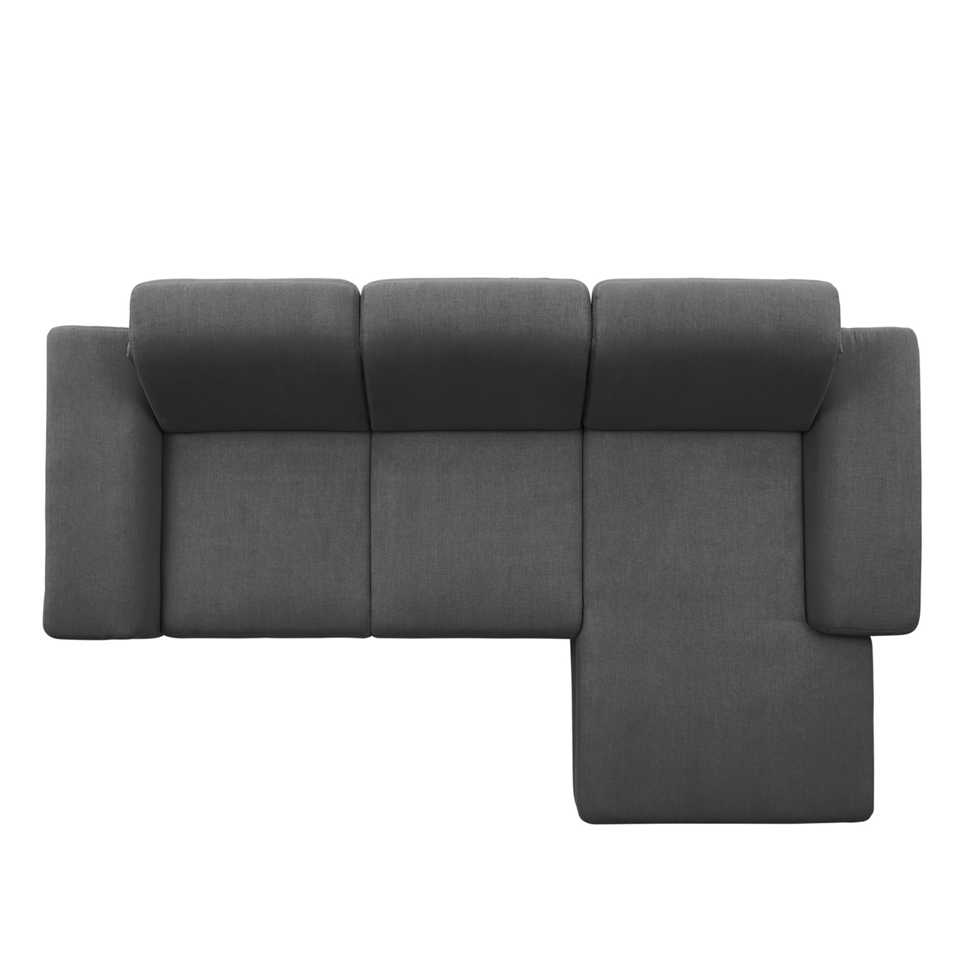 polsterpower Boxspringsofa - Miro grau - Basismodell - Recamiere rechts