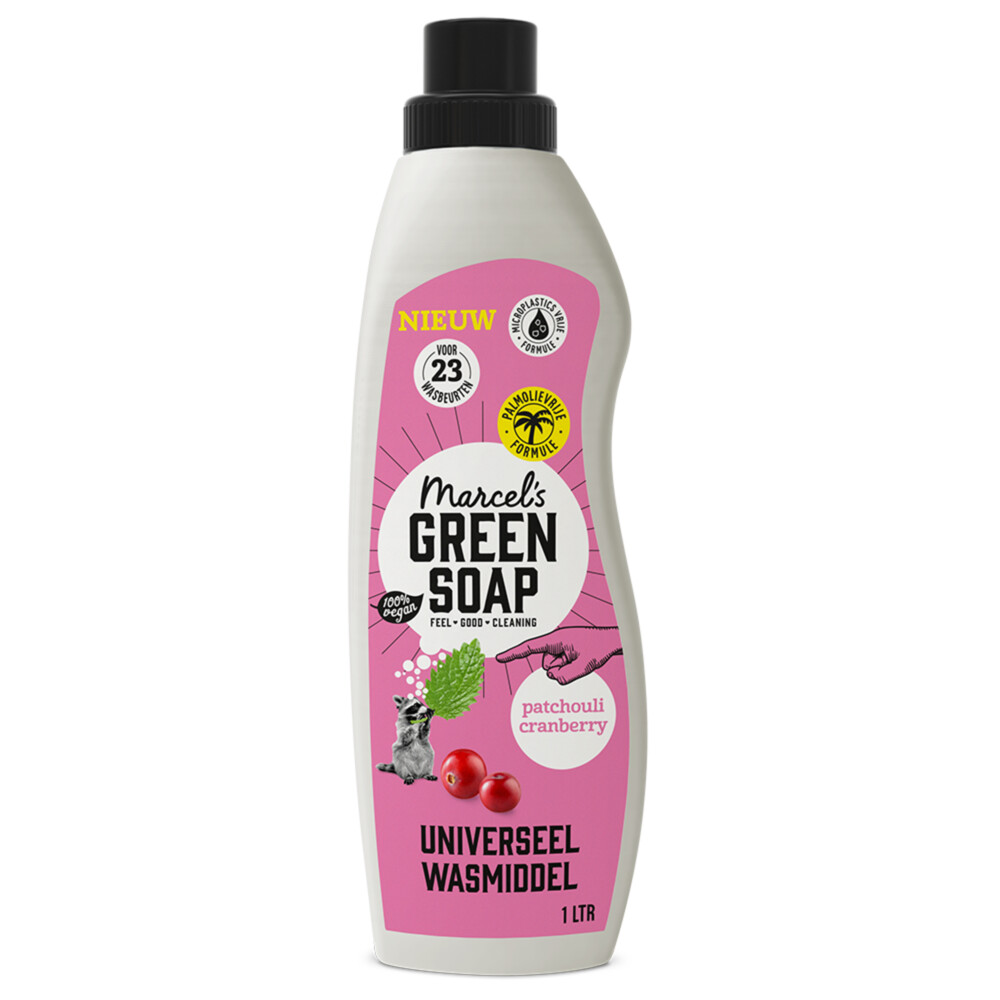 Marcel's Green Soap Wasmiddel Patchouli & Cranberry 23 Wasbeurten1 liter