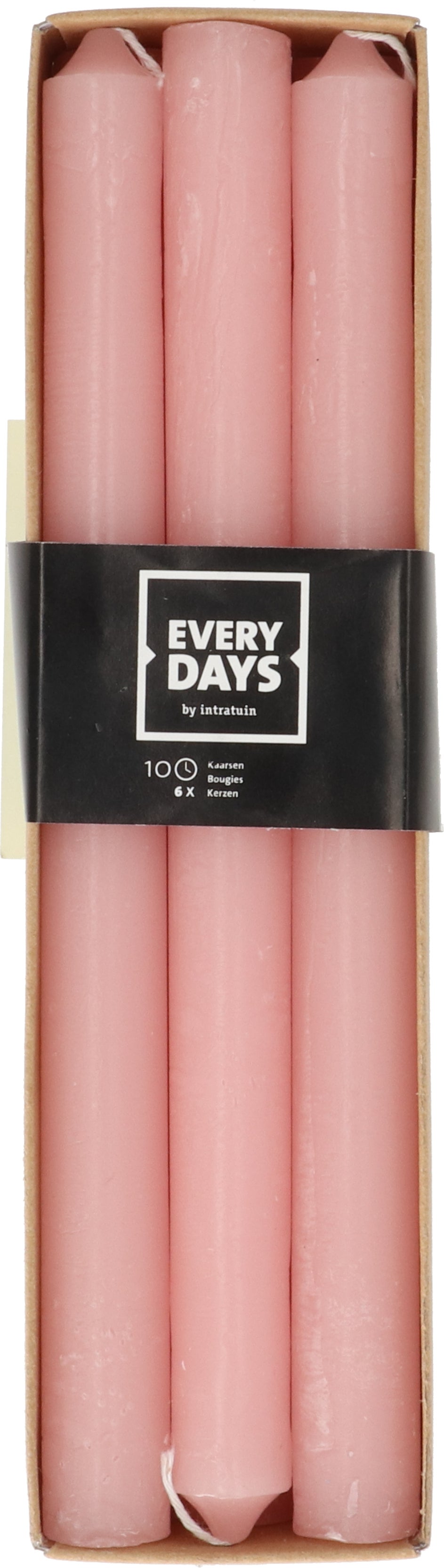 Everydays dinerkaars Rustiek licht roze 10 uur 6 stuks