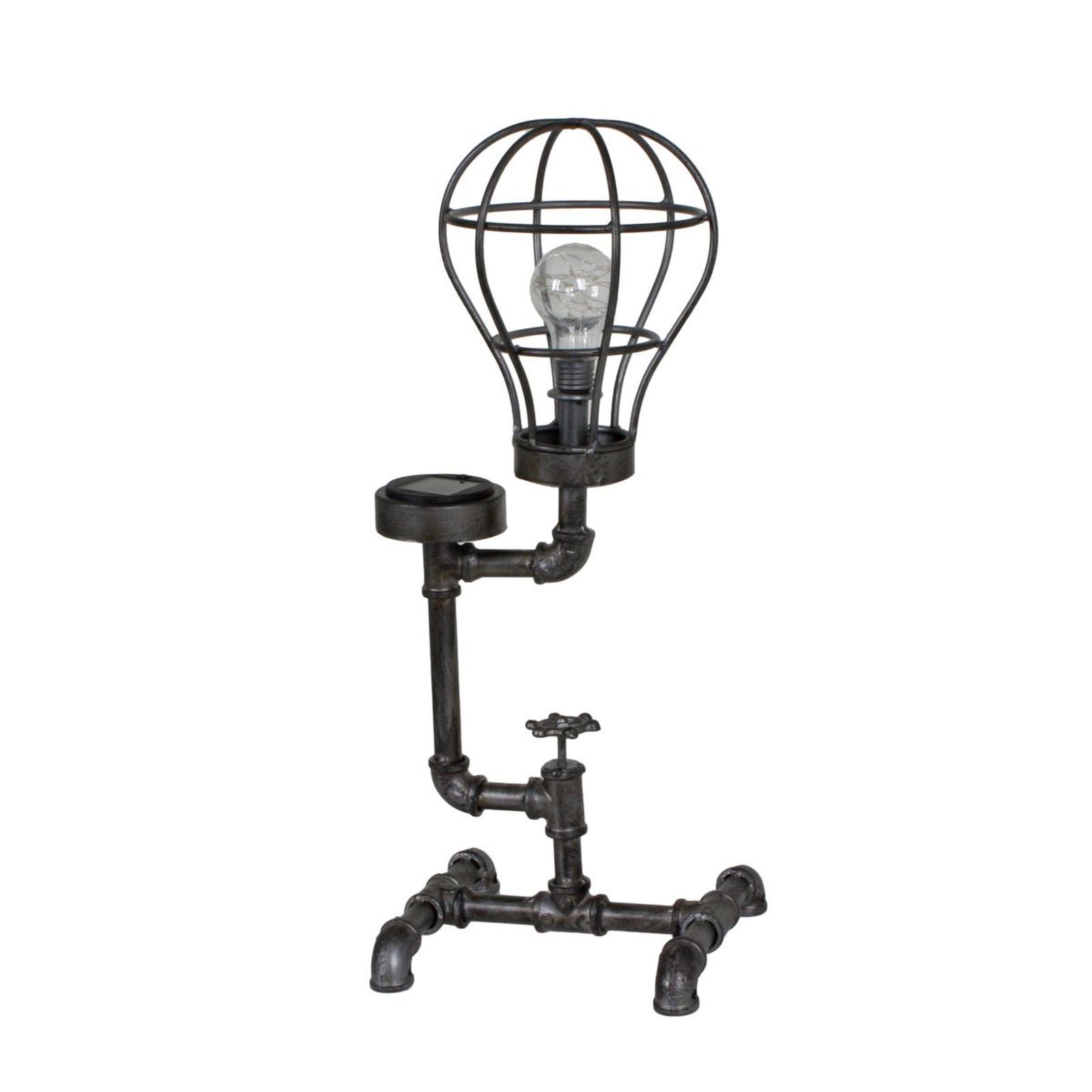 Solar-Leuchte CORNELIUS - antik-silber - 21 cm hoch