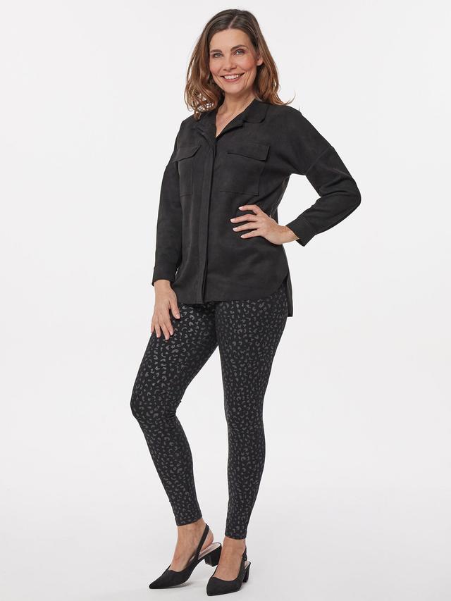 Hemdjacke Velourslederoptik