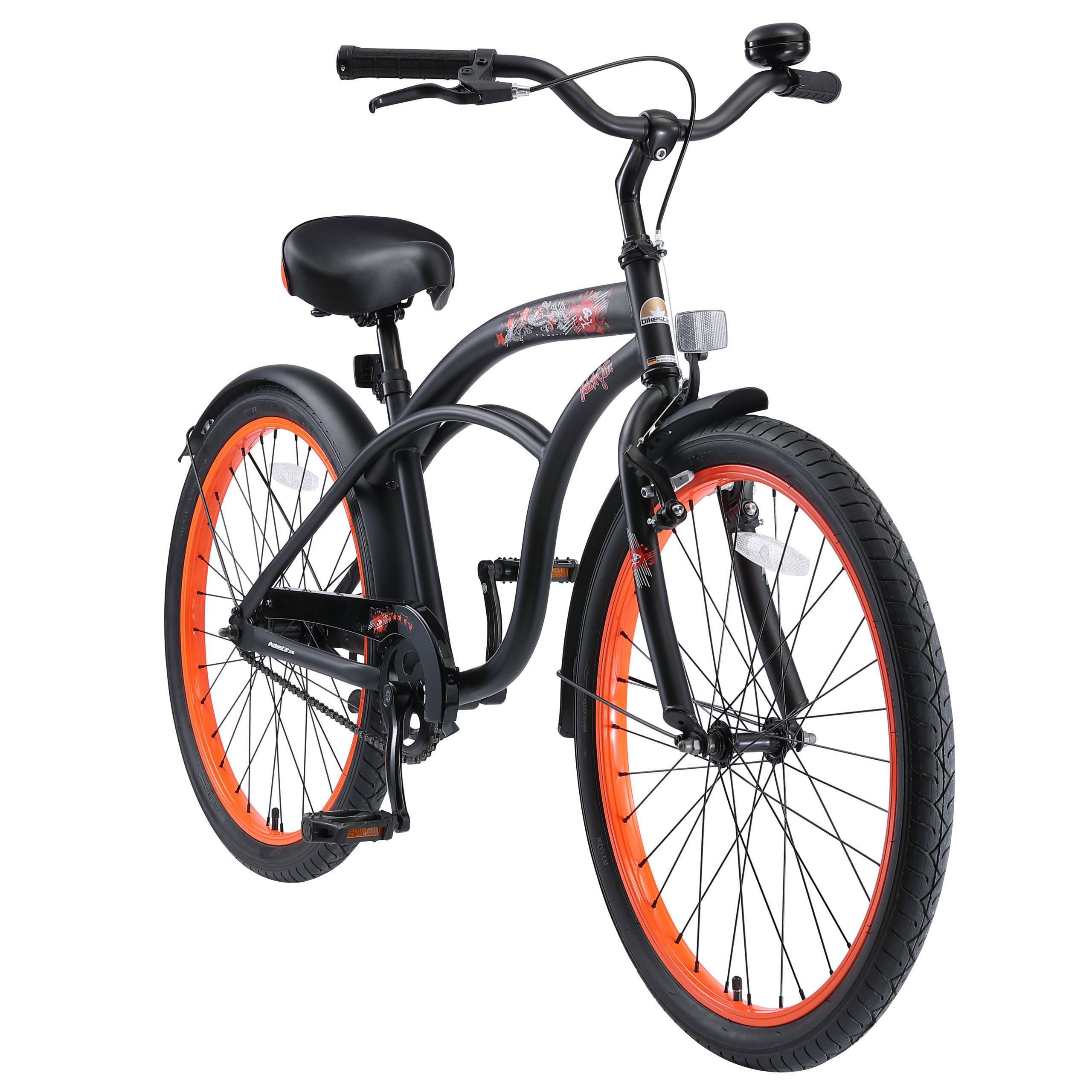 BikeStar Cruiser kinderfiets 24 inch zwart