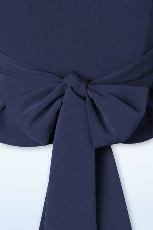 Rock N Romance Darla overslag blouse in marineblauw