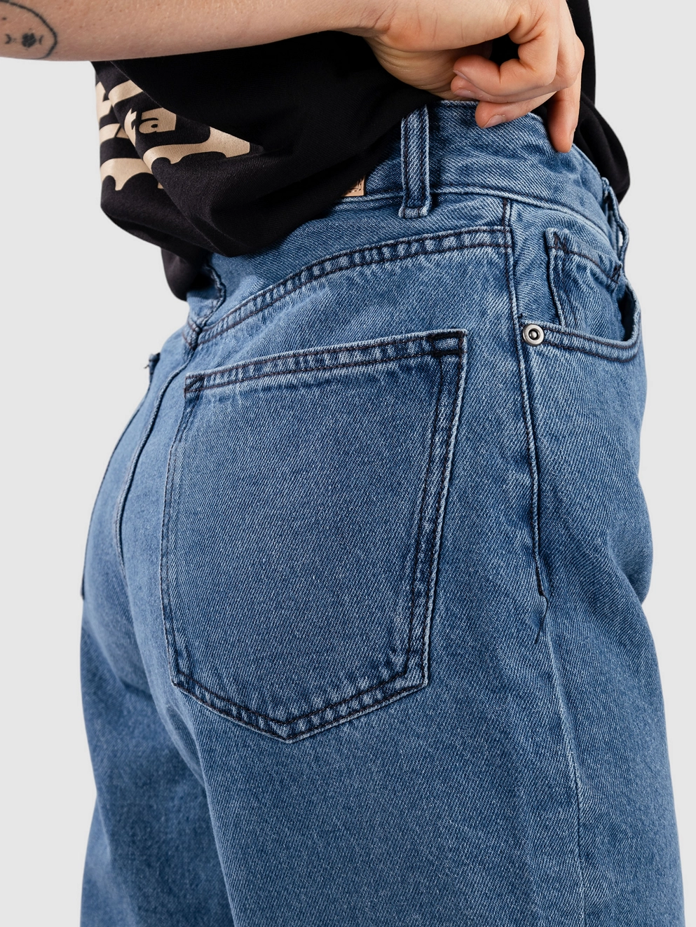 Quiksilver Uni Baggy Carrot Denim Jeans estate blue