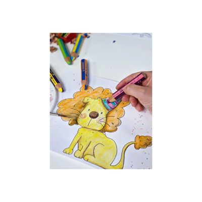 STABILO woody 3 in 1 duo - pack de 5 crayons de couleur - couleurs assorties