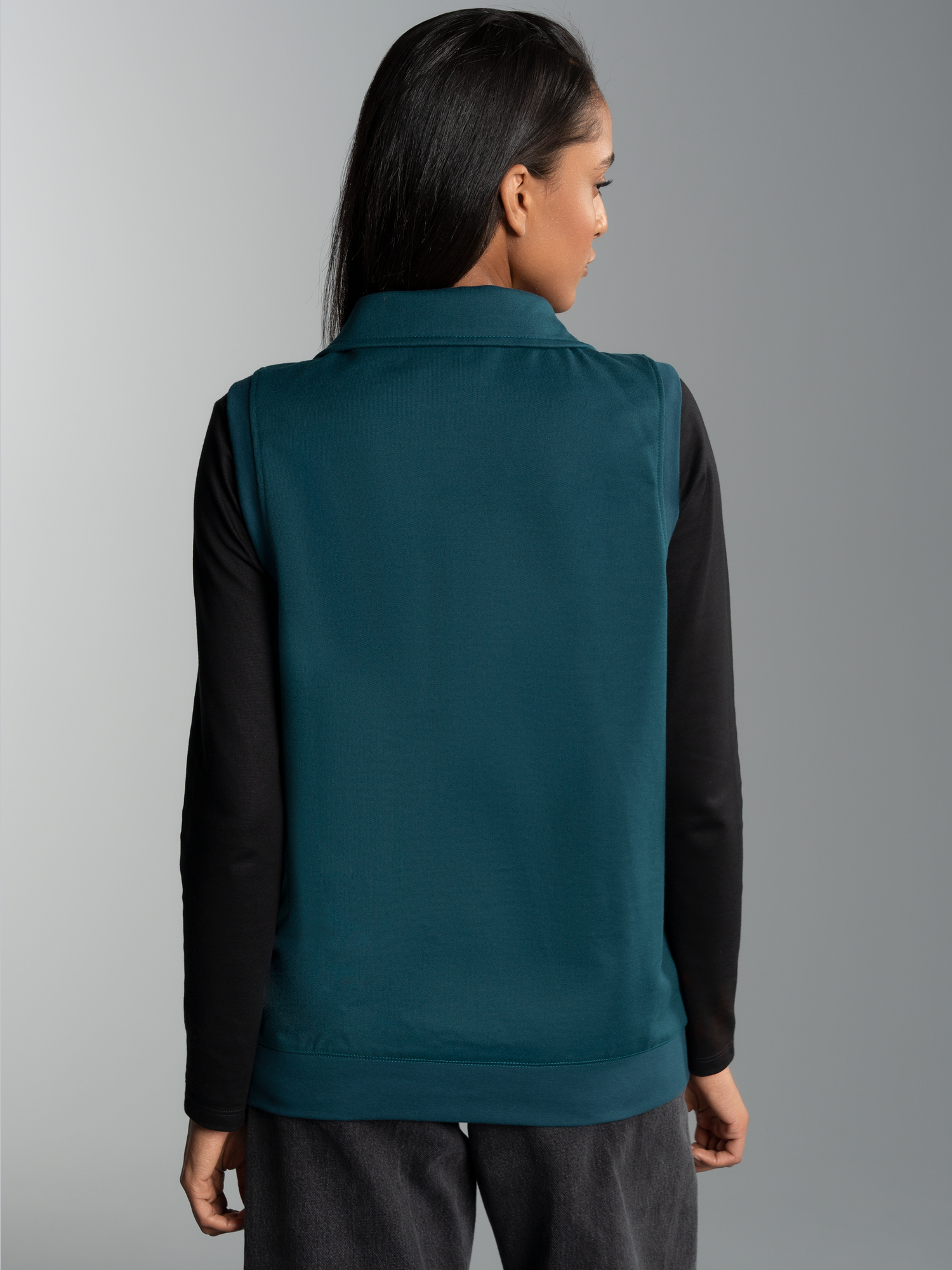 Weste aus bequemem Sweat-Material Saphir
