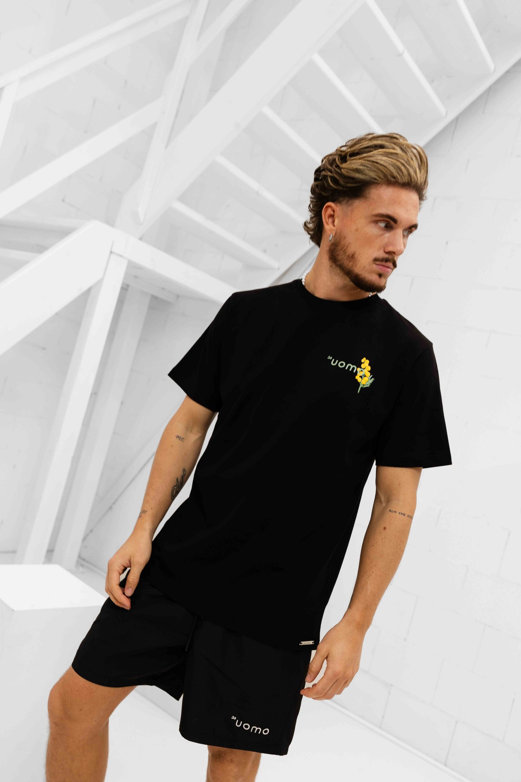 24 Uomo Flower Zomerset Heren Zwart