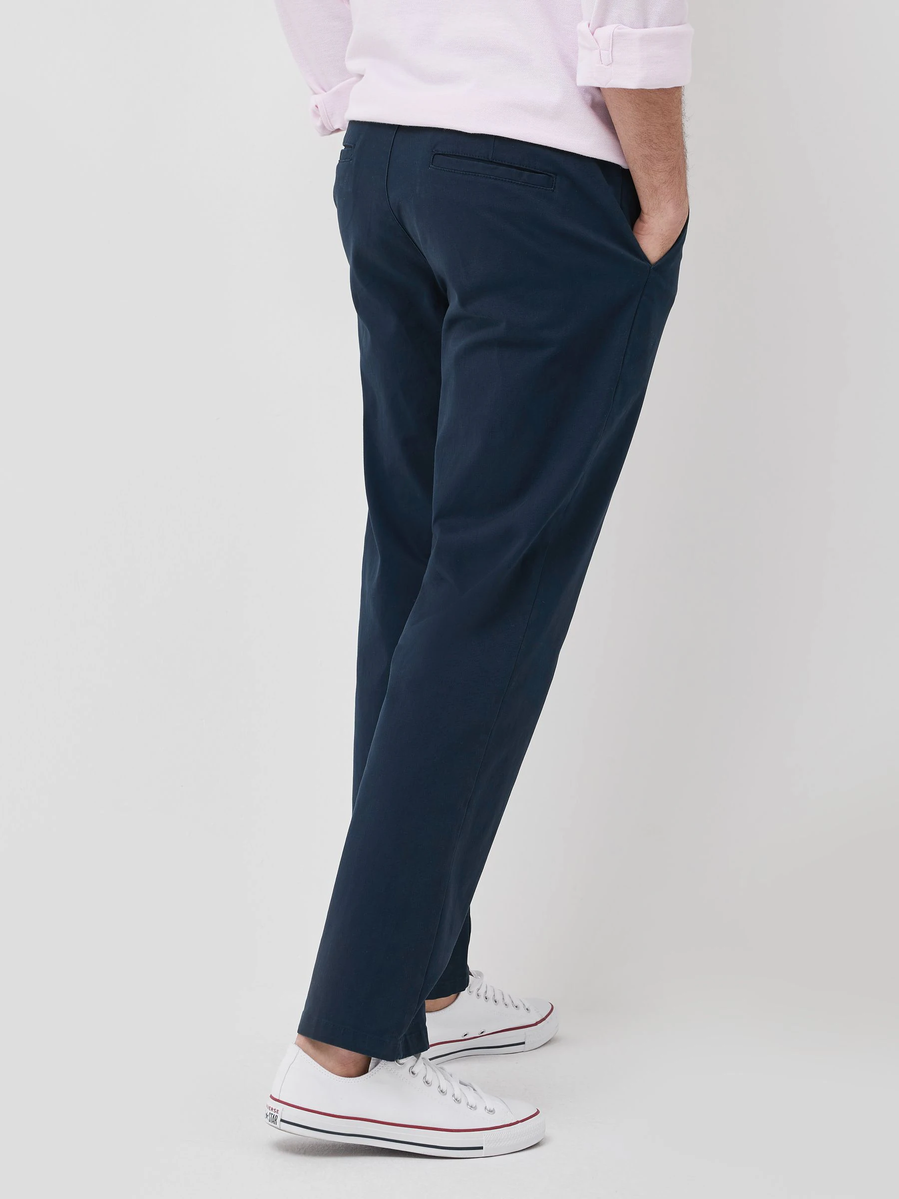 Donkerblauw - Relaxed fit - Stretchy chino