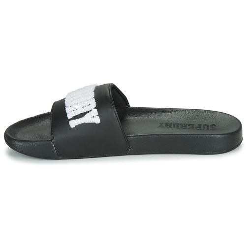 Superdry - HIGH BUILD LOGO POOL SLIDE - Noir