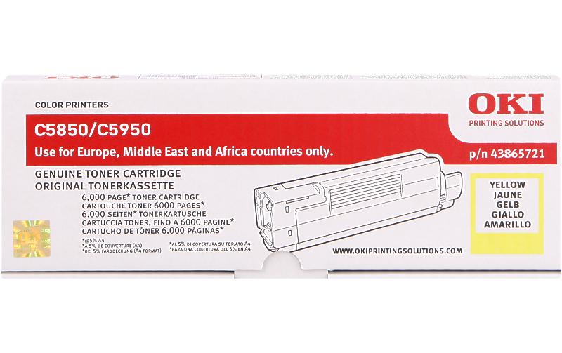 Toner 43865721 Yellow<br>für C5850/5950