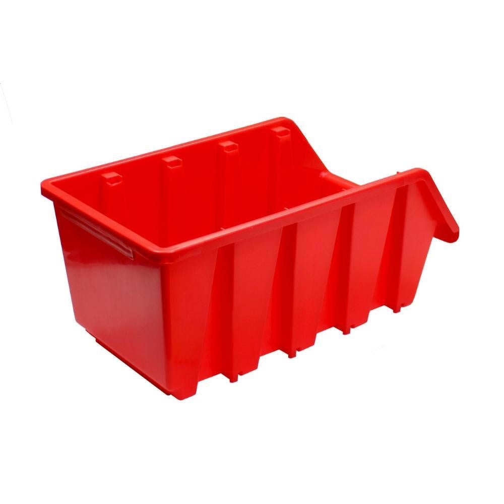 PROREGAL SuperSaver Set 5x Opbergdoos 4 HxBxD 15,5 x 20,4 x 34 cm Polypropyleen Rood