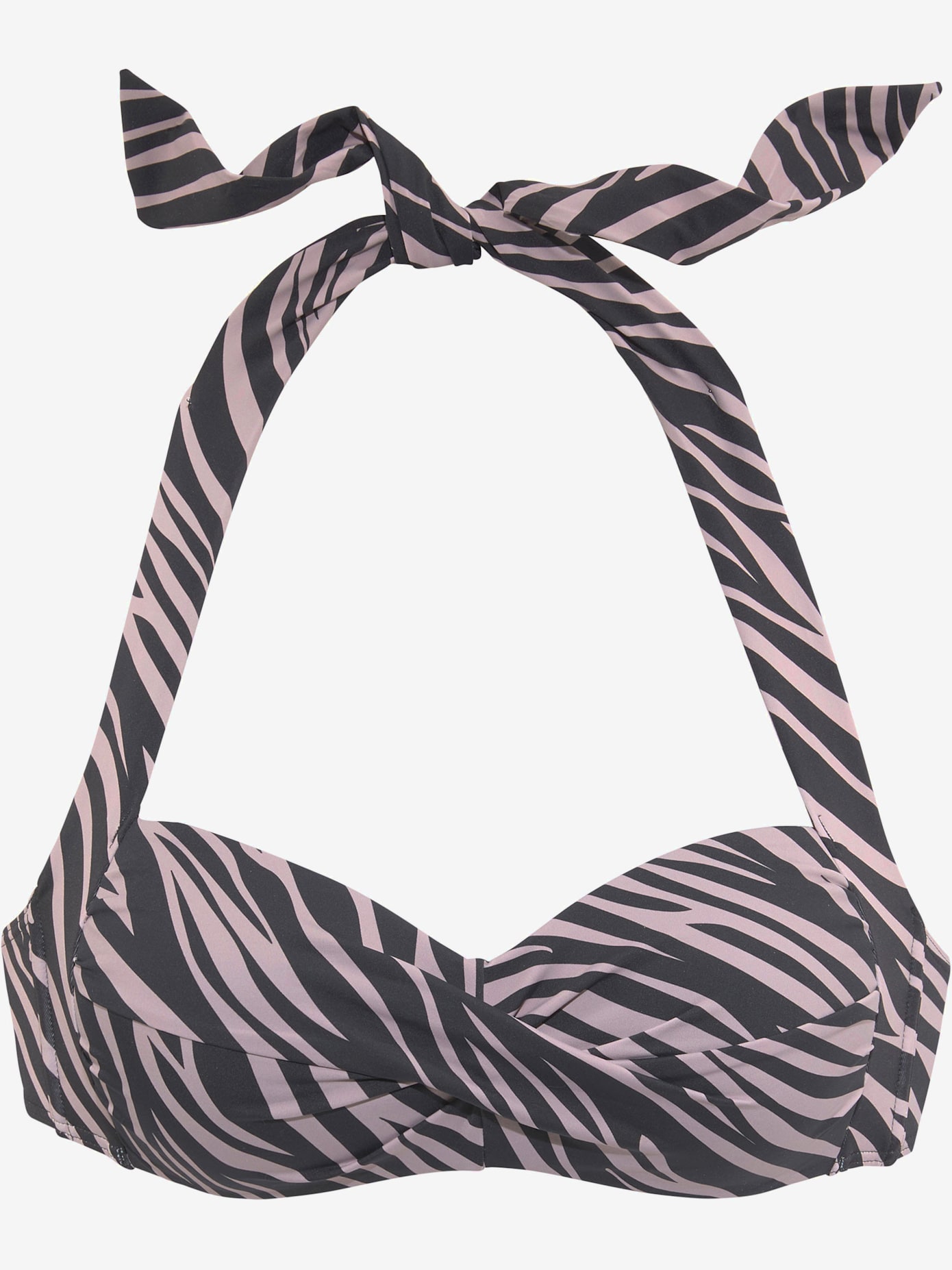 Haut de maillot de bain bandeau imprimé zébré élégant