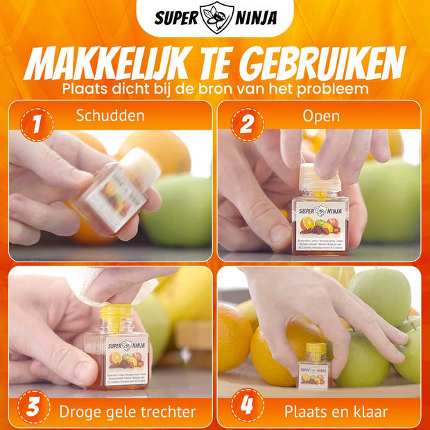 SuperNinja fruitvliegjes vanger - FFN49215 - 2 vallen