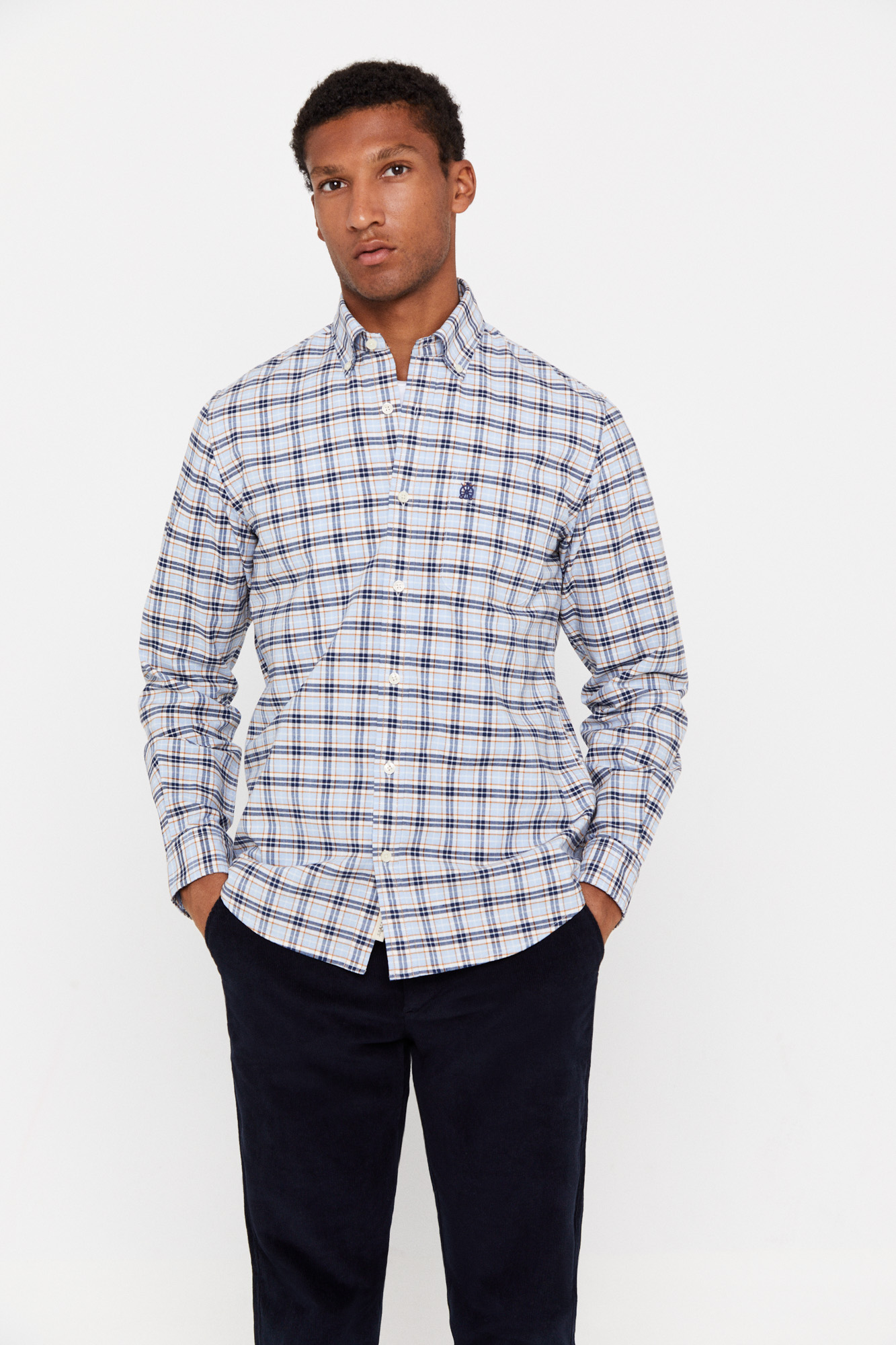 camisa oxford xadrez