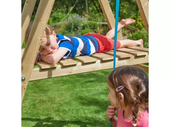 Portique avec 2 balançoires et une glissière Forest