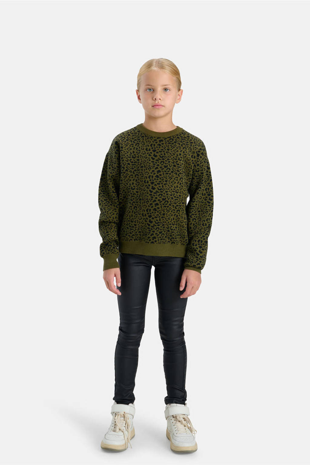 Shoeby coated high waisted tregging zwart