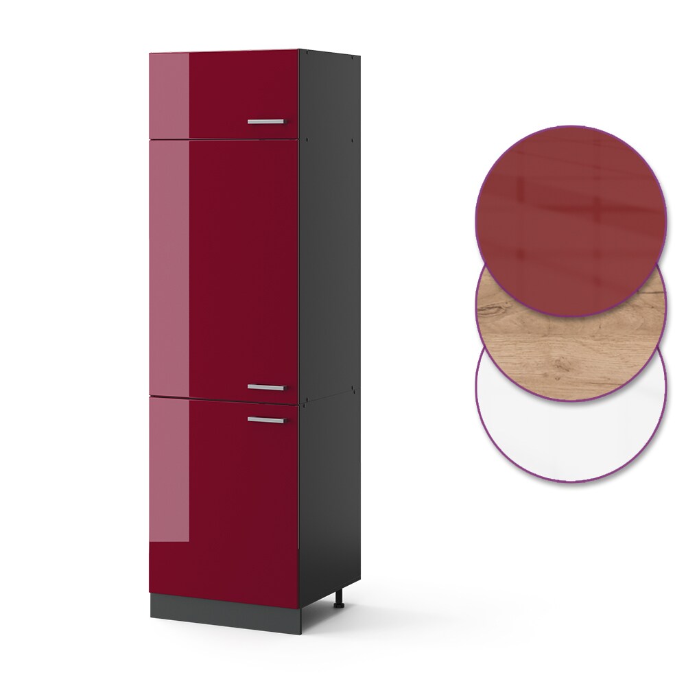 VICCO Küchenschrank Kühlumbauschrank 60 cm R-Line Anthrazit
