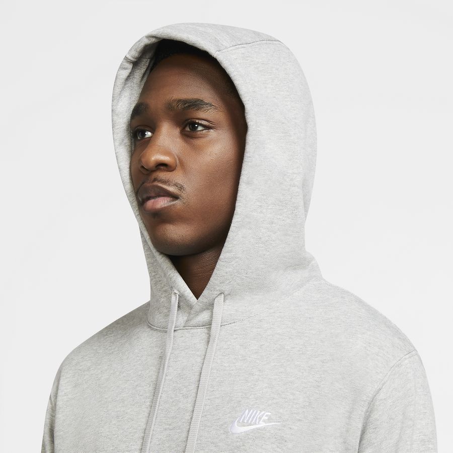 Nike Sweat à Capuche NSW Club - Gris/Argenté/Blanc