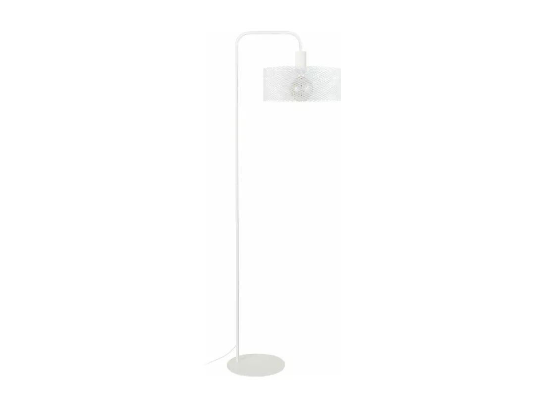 Lampadaire métal ivoire 157 cm.