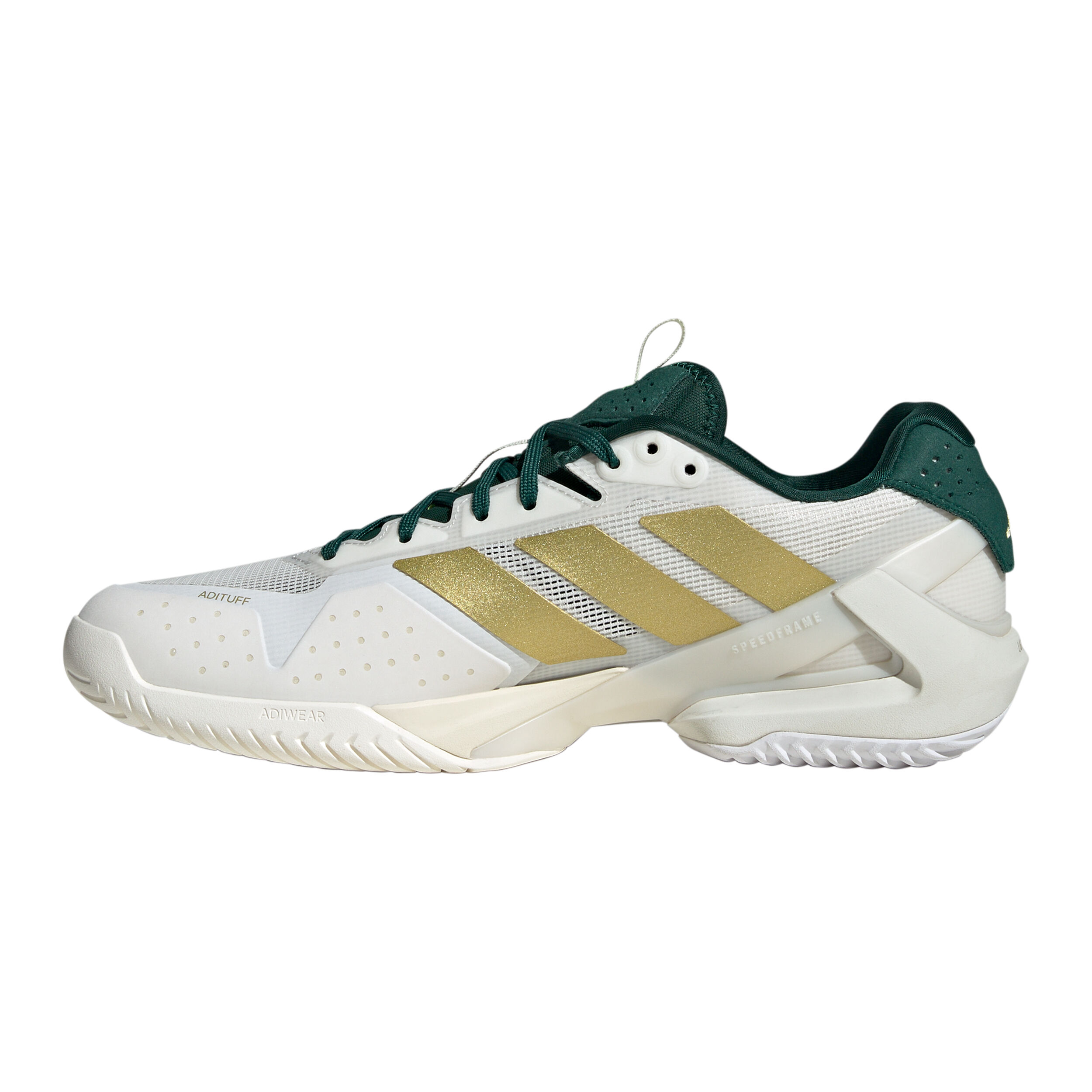 adidas Adizero Ubersonic 5 Chaussures Toutes Surfaces Hommes - Blanc , Or