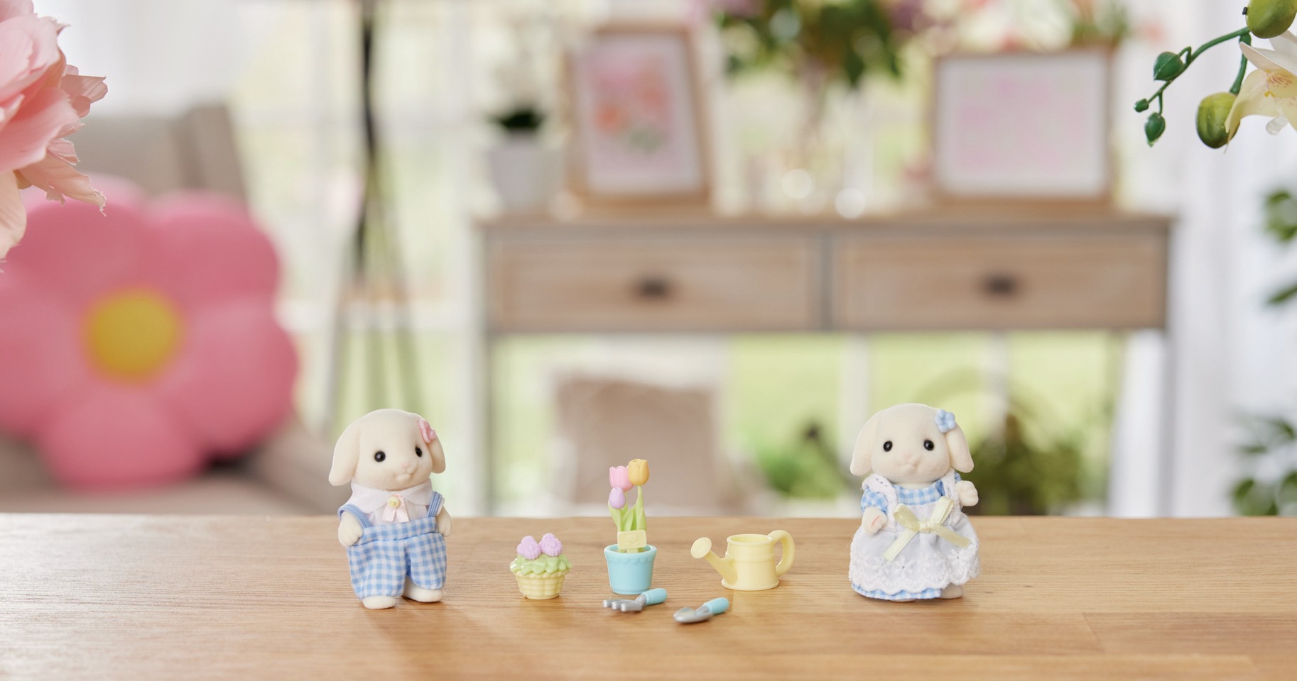 Sylvanian Families - Blomsterhavesæt - Flora Kanin Bror & Søster (5736)
