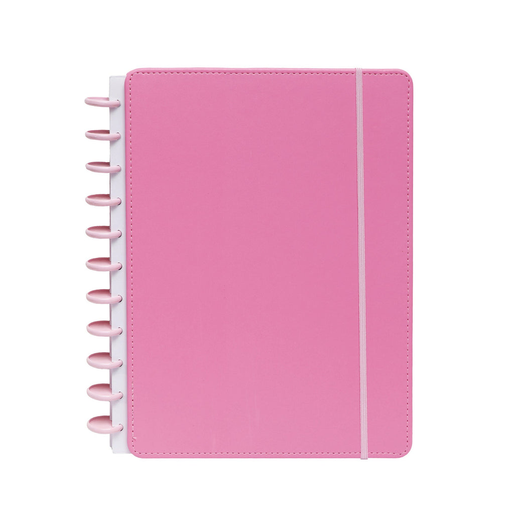 Caderno Smart A4 com Elástico e Suporte Esferográfica 80 Folhas Pautado Rosa Talia