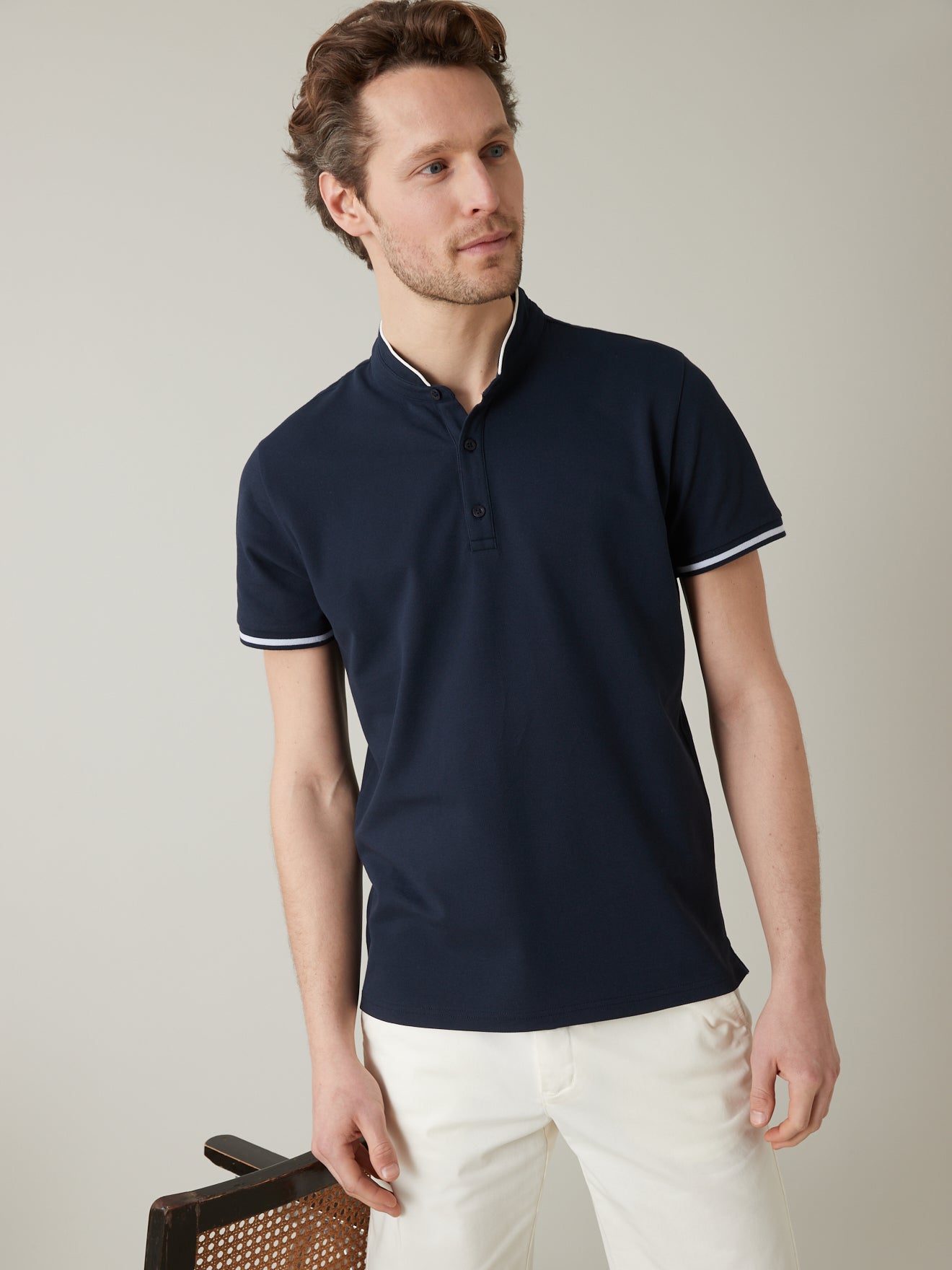 Polo col officier homme - coton bio