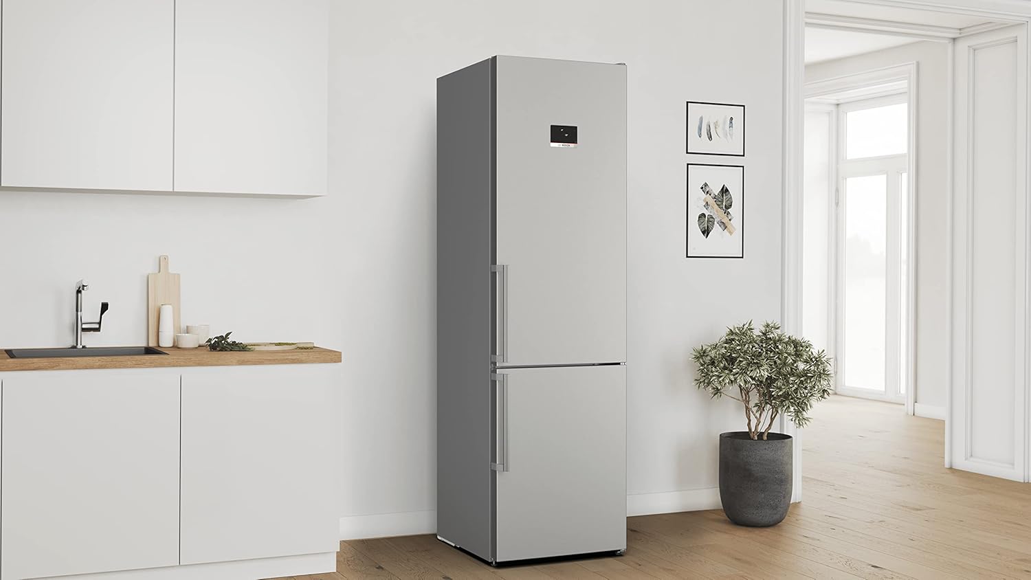 Bosch KGN39AIBT Serie 6 Kühl-Gefrier-Kombination, 203 x 60 cm, 260 L Kühlen + 103 L Gefrieren, VitaFresh XXL längere Frische, NoFrost nie wieder abtauen, SuperKühlen schnellere Kühlung